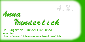 anna wunderlich business card